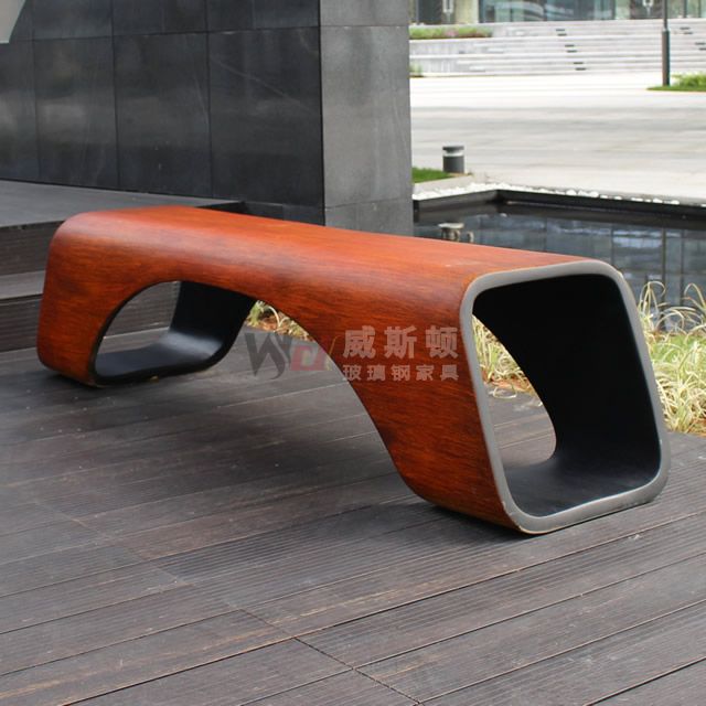 户外双人玻璃钢景观坐凳