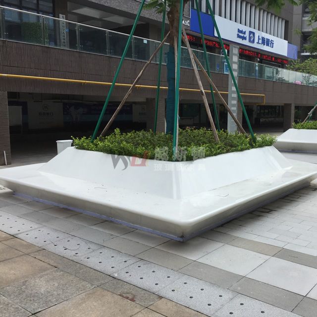 户外大型玻璃钢景观树池坐凳