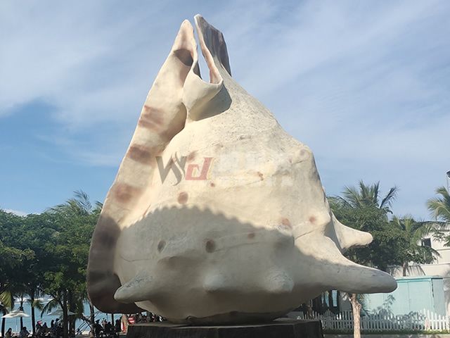 户外地标仿真玻璃钢海螺雕塑