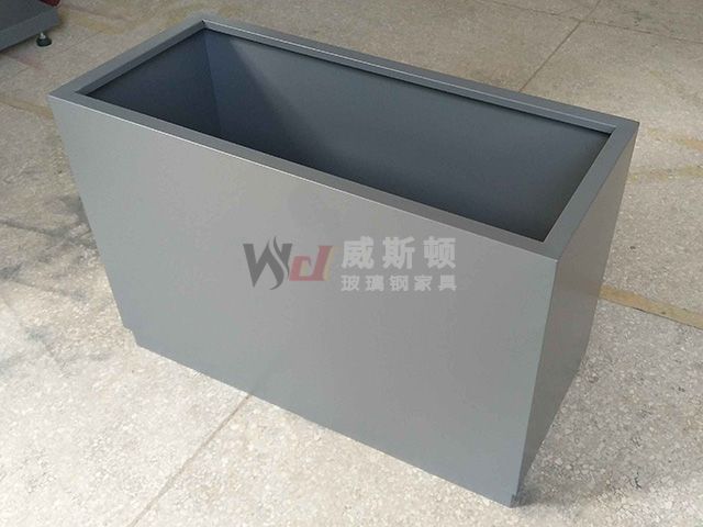 长方形灰色喷塑不锈钢花箱