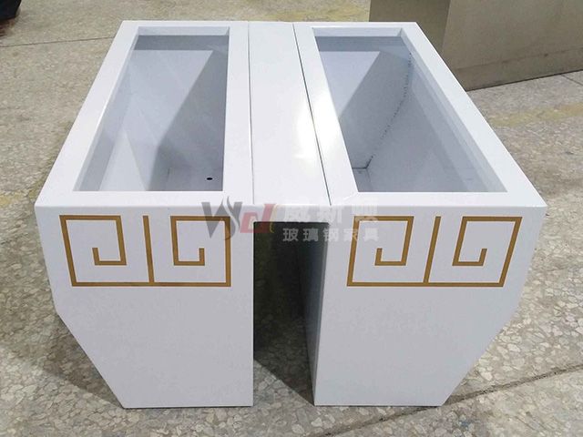 市政道路护栏白色烤漆不锈钢花箱