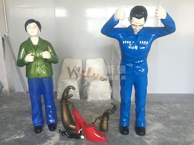 反腐玻璃钢人物雕塑