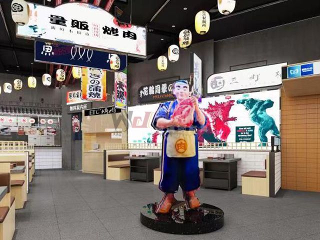 烤肉店玻璃钢ip形象人物雕塑