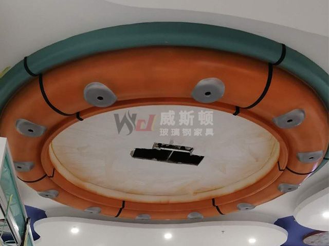 购物商城玻璃钢灯罩装饰造型