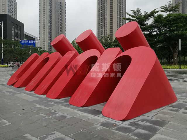 创意字符logo玻璃钢精神堡垒