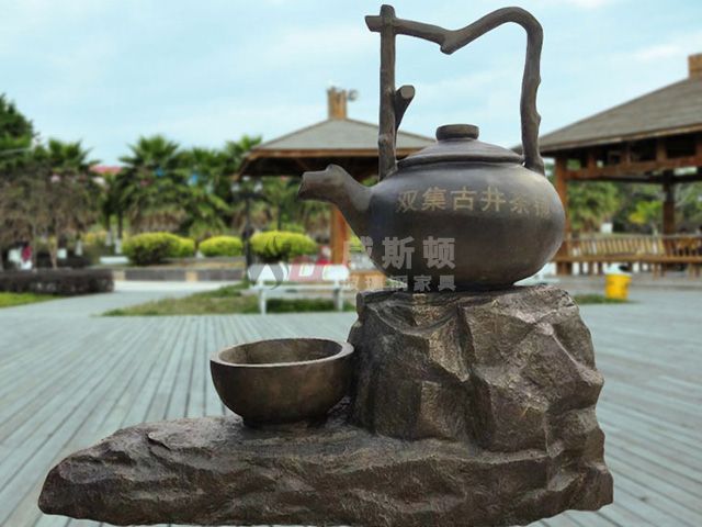 景区公园玻璃钢茶壶城市雕塑