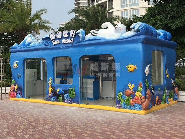 海边游泳设备玻璃钢售卖商亭